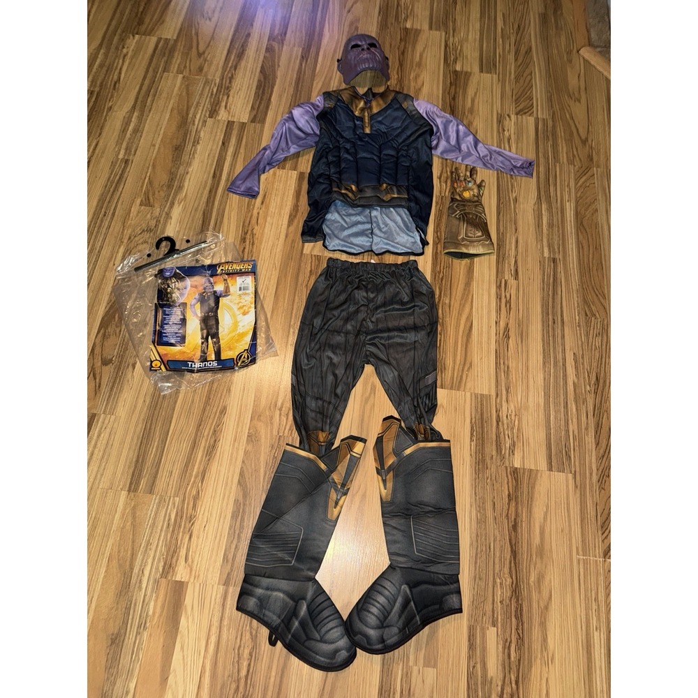 Rubies Marvel Avengers Infinity War Thanos Deluxe Kids Costume Muscle Sz Large